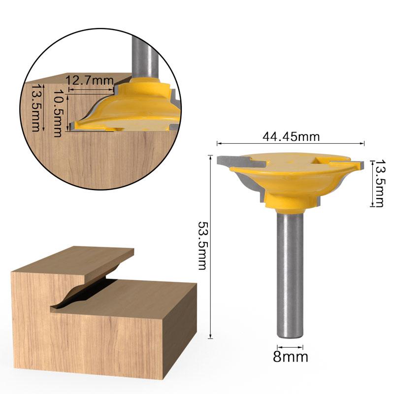 3pcs 8mm 12mm 1/2inch Shank Entry Interior Tenon Door Router Bit Set Ogee Matched R&S Router Bits Carving for Wood