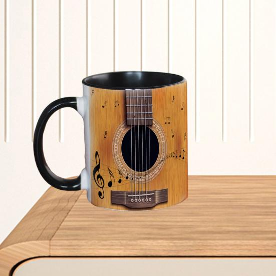 Musical Coffee Mug Ceramic Novelty Music Note Cup Large 350ml Capacity Guitar Piano Violin Design Hot Drinking