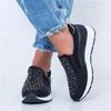 Women Crystal Sneaker Spring Autumn Casual Zipper Flat Shoes Women Non-slip Breathable Outdoor Vulcanized Shoes Woman Dfg45