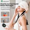 JINKAIRUI Air Pressure Head Massager Electric Scalp Massager Graphene Heating Eye Hot Compress Help Sleep Head Relaxation Health Care Gift