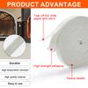 10/15mm Fireplace White Sealing Rope Wood Burning Stove Door Self-Adhesive Fiberglass Sealing Cord Replacement Black Gasket Tape