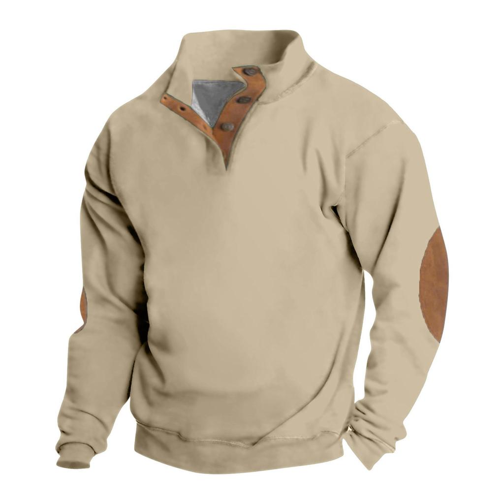 Spring And Autumn Men's Standing Collar Sweatshirt Is Outdoor Casual Sweaters Tops
