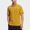 Adidas Wuji Series Logo Print Solid Color Sports Polo Shirt Men Tops Gold H39321