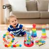 Kids Musical Instrument Wooden Xylophone Twisting Worm Rainbow Tower Clock Shape Block Sorting Game Toddlers Boys Girls Educational Instrument Toy