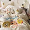 Bedding Pure Cotton Four-piece Set, Quilt Cover, Quilt Cover, Bed Sheet, Human Dormitory Three-piece Set