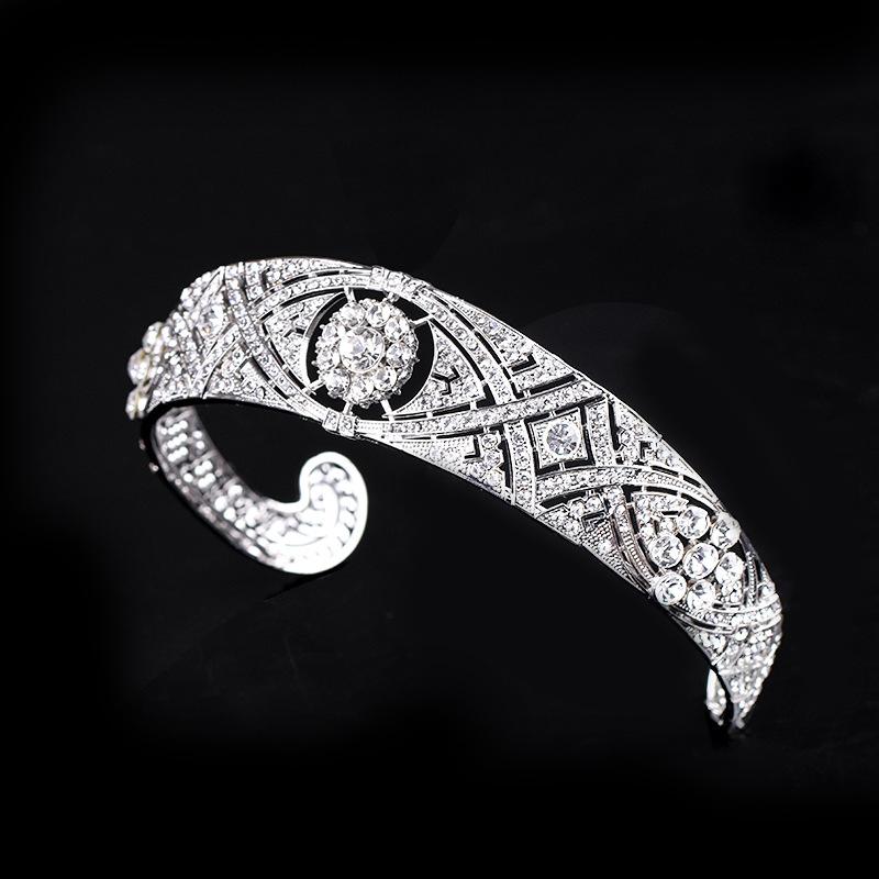 Королевская хрустальная свадебная тиара с горным хрусталем, украшение для волос, корона королевы, повязка на голову, свадебные аксессуары для волос, принцесса, резинки для волос