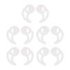 5Pairs Earmold Earpiece White Silicone Air Duct Earplug Soft Comfortable Wear for Walkie Talkie