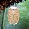 Hanging Solar Lantern Outdoor Light Imitation Rattan Waterproof Garden for Yard Patio