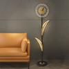 Nordic Floor Lamps With Clock LED Modern Minimalist Flower Decorative Lights For Living Dining Room Bedroom Indoor Floor Lights