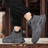 Men’s Black Deserts Shoes Casual Hiking Boots Grey Outdoor Sport Boots Plus Size High Top Sneakers