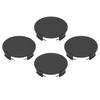 4PCS 65MM 2.6 Inch Wheel Center Caps Anti Falling Fastening 62.2mm ID Universal Hub Center Cover Black