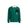 Originals Trefoil Anti-University Zip-Up Long Sleeve Polo Shirt Men Tops Dark-Green HY7236
