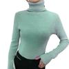 Sweater Turtleneck Long Sleeve Solid Color Bottom Tops High Elasticity