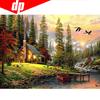 5D DIY Diamond Painting New Fashion Rural Scenery Full Needlework Embroidery Round Rhinestone