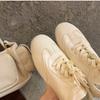 ~ Super Soft Leather Surface Delicate Round Head Lace-up Casual Little White Shoes Women's Summer