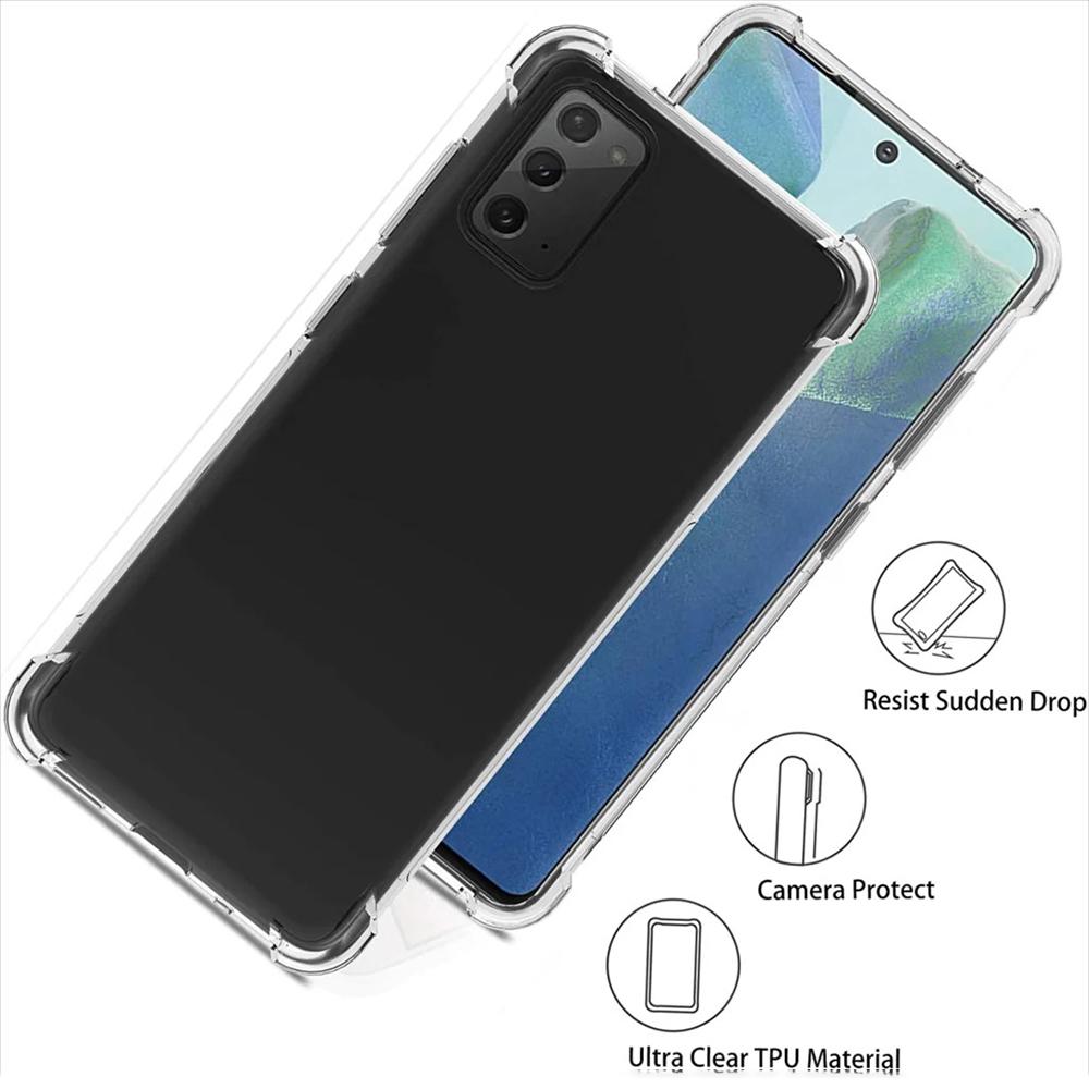 Transparent Phone Case for iPhone Samsung Huawei Honor Xiaomi Redmi OPPO Realme Vivo Anti Drop Soft Silicone Back Cover