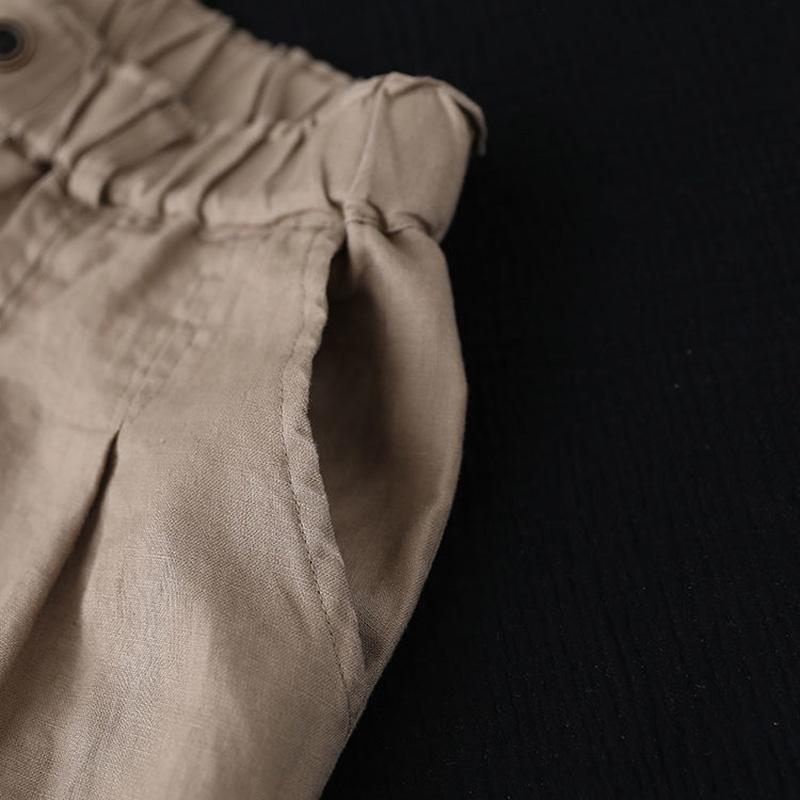 Хлопковые шорты женские летние винтажные свободные большие размеры с высокой талией 7 очков джинсовые широкие брюки юбка