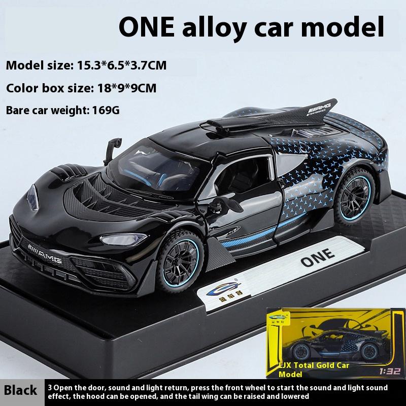 1/32 Benz One Boxed Alloy Die-cast Supercar Model, Children's Toy Car with Sound, Boys' Birthday Gifts, Holiday Gifts, Desktop Ornaments