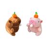 And Brown Charming Pink Capybara Plush Doll Bubble Blowing Keychain For Kids