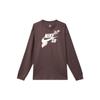 SB Logo Print Ribbed Crew Neck Long Sleeve T-Shirt Men Tops Brown FQ7682-227