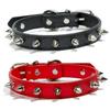 Spiked Dog Collar for Small Breed Dogs One Row Studded Leather Pet Collar Anti-Bite Neck Strap for Puppies Adjustable Cat Collar