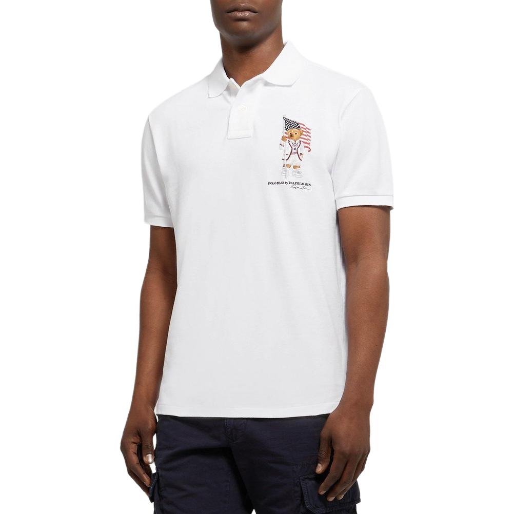 Polo Ralph Lauren SS25 Custom Slim Fit Bear Logo Embroidered Short Sleeve Polo Shirt Men Tops 710803286-001