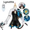 Lynette Cosplay Genshin Impact Costume Pantdress Shawls Hair Accessories Shoulder Accessories Game Costumes Cos Party Costume