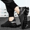 Spring/Autumn Men's Large Size Blade-soled Shoes Flying Weave Fitness Jogging Shoes