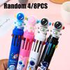 4/ 8pcs Multifunctional Astronaut Design Multicolored Ballpoint Pens Quick Dry Durable Stationery Gifts Office School Supplies,graduation Season