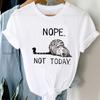 T -Shirts Women 90s Cat Pet Funny Trend Spring Summer Animal Clothes Cartoon Graphic Tshirt Top Lady Print Female Tee T -Shirt