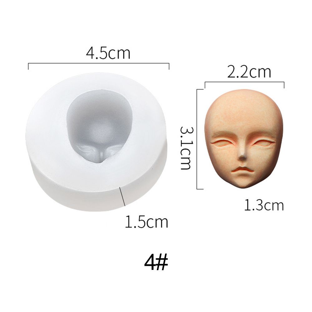 Q Version Doll Modification Accessories Baby Face Silicone Molds Clay Head Sculpey 3D Facial Mould