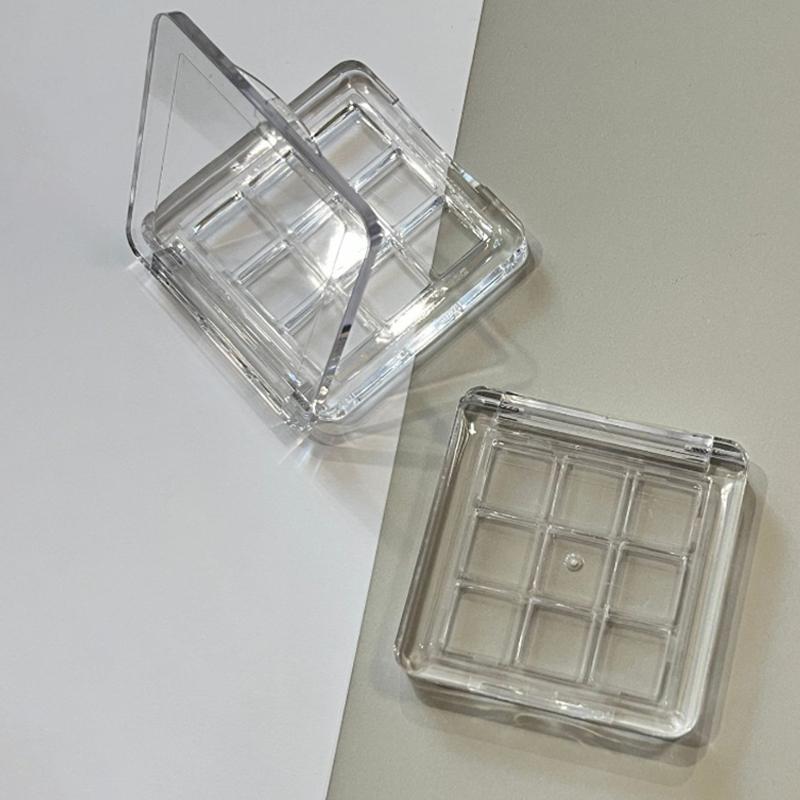 9 Grids Empty Eyeshadow Case Palette Eye Makeup Storage Dish For Women Girls Makeup Beginners Diy Eye Shadow Tool