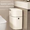 "Wall-Mounted Bathroom Trash Can with Lid – Large Square Hanging Wastebasket for Toilets"