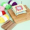4 Inch Knitting Kit Blocking Board Bamboo Crochet Granny Square Handcrafted Wooden Crochet Supplies
