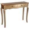 Console En Bois Patiné Sion Doré - VERSA - Meuble d'Entrée - 2 Tiroirs - Elégance - Chic