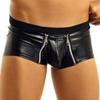Men Brief Jock Strap Faux Leather Boxer Shorts Underwear Underpants