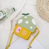 Girls Shoulder Bag  Trend New Summer Cartoon Cute Tiny Mushroom House Crossbody Bags Soft PU Leather Mini Children Package