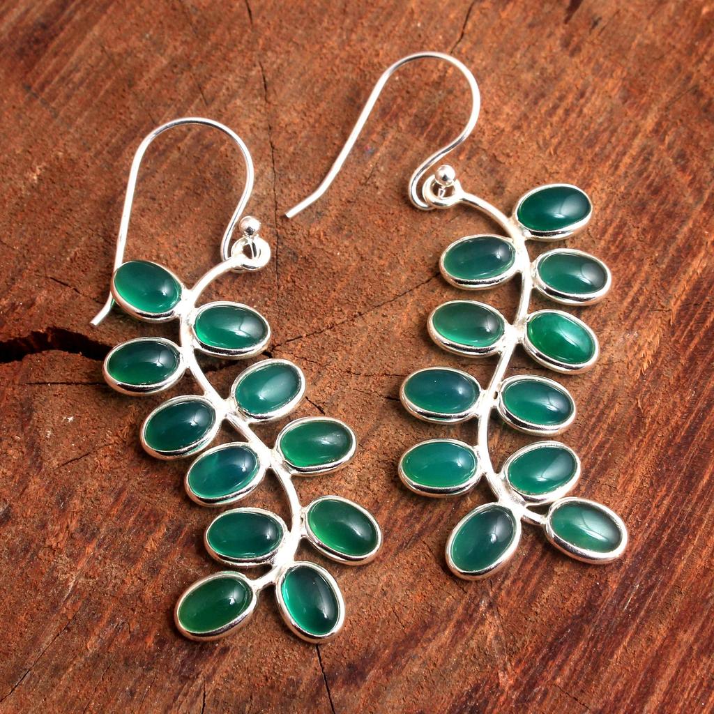 Green Onyx Rose Quartz Kyanite Earring, Gifts For Her, Jewelry For You, 925 Sterling Silver Handmade Jewelry