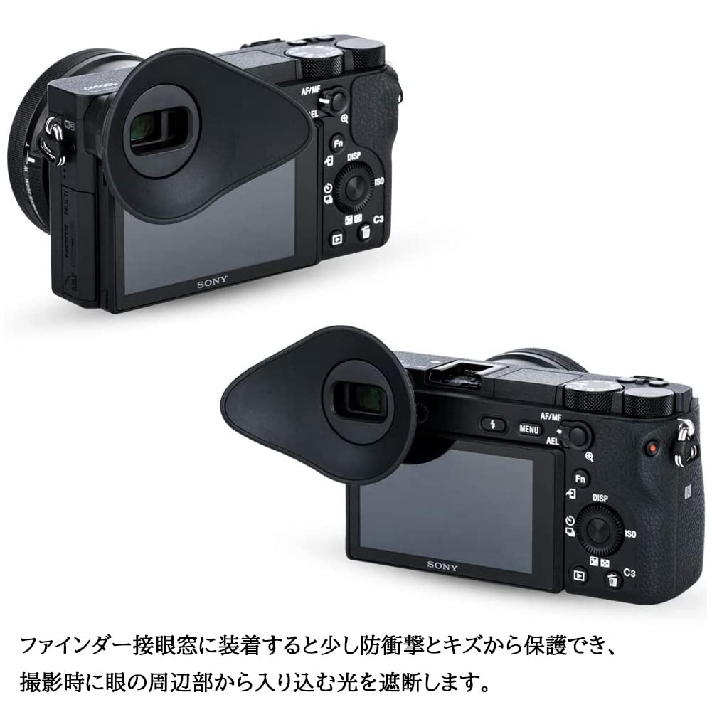 JJC Eye Cup Sony Eye Cup Compatible with Sony A6400 A6600 A6500 Camera 360 Degree Rotation Viewfinder Protection Comfortable Lightweight Made of