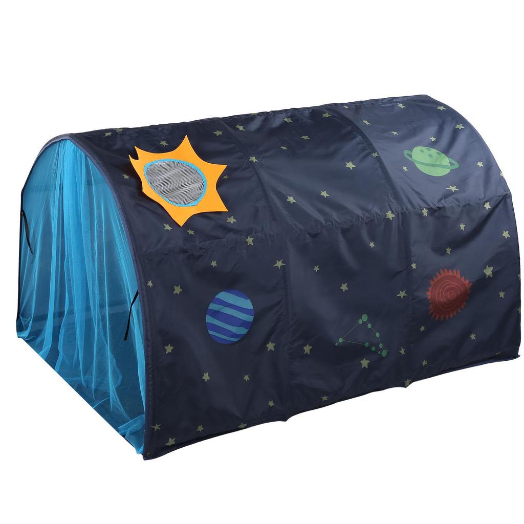 Portable Baby Tunnel Tent Children"s Bed Tent Crawling Tunnel Boys Girls Game House ToysBlue with