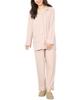 ON NISHIKI Long Sleeve Open Smooth Top and Bottom Long Loungewear Size Women's Pajamas, Front, Spring/Autumn, 100% Cotton, Skin-Friendly Material,