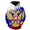 Russian Bear 3D Print Hoodie National Flag of Russia Sweatshirt Men Long Sleeve Pullover Spring Autumn Comfortable Casual Hooded