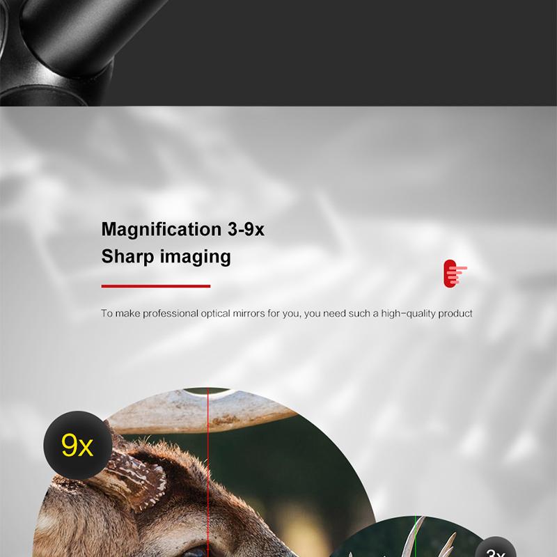 3-9x40 EG Red/green Illuminated Hunting Scope Riflescope Gold Military Optic Sight Sniper Deer Riflescope Scope Mildot