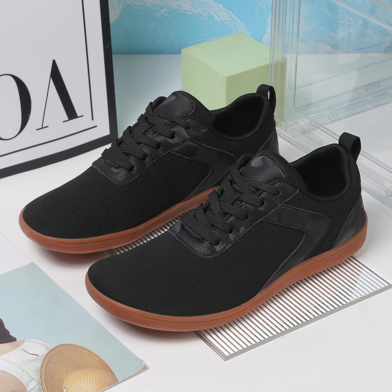 Mens Wide Barefoot Toe Shoes Canvas Casual Shoes Big Size Zero Drop Training Minimalist Sneakers Running Non Slip Gym Flats