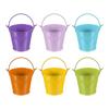 PATIKIL Small Metal Buckets with 6pcs Mini Colorful Easter Buckets for Craft Party Souvenir Purple 2.7"x2.3" Handles, Buckets, Decoration,