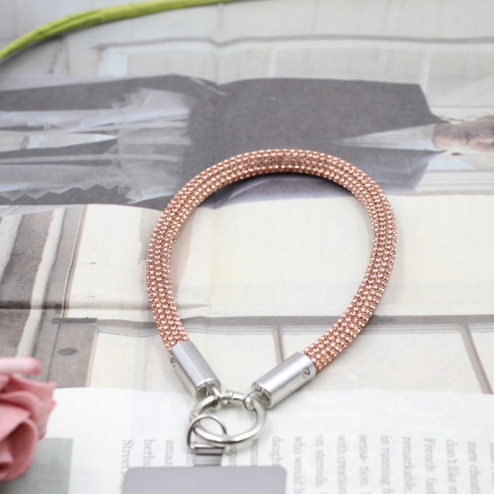 Trendy Glitter Rhinestone Phone Lanyard Bright Bling Bling Diamond Crystal Keychain Anti-lost Wrist Rope Phone Accessories