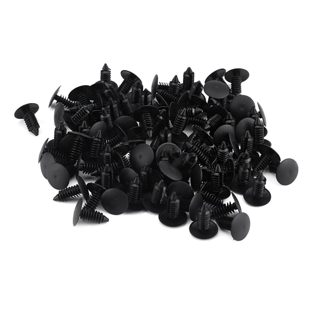 100Pcs Car Door Trim Bumper Rivets Clip Screws Push Fastener Retainer Clips