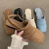 Retro Woven Breathable Bag Head Sandals Women Wear New Casual Flat Beach Shoes In Summer