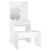 VidaXL Vanity Set with LED Cosmetic Table Makeup Dressing Table Jewelry Table Bedroom White Wood 3114131