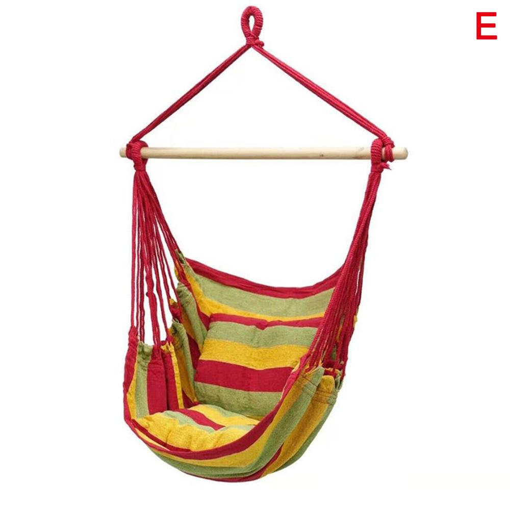 Colorful Outdoor Bedroom 120KG Camping Rope Bed Fabric Garden Hanging Hammock Hammock Swings Hammock Chair Swing Seat